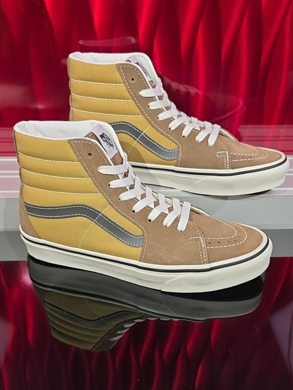 Vans Sk8Hi Canvas Suede Pop Brown Mens 7 Womens 8.5 New With Box
